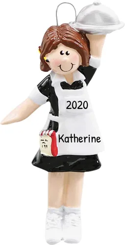 Miniatura 9 de Adornos de chef personalizados 2025 – Adorno de Navidad personalizado para panadero, adornos de alimentos, cocina de chef africano americano