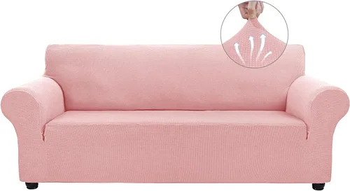 Miniatura 31 de Asnomy Fundas de sofá para sofá de 2 cojines, fundas elásticas para sofá biplaza, protector de mascotas, fundas de muebles para perros y gatos, tela