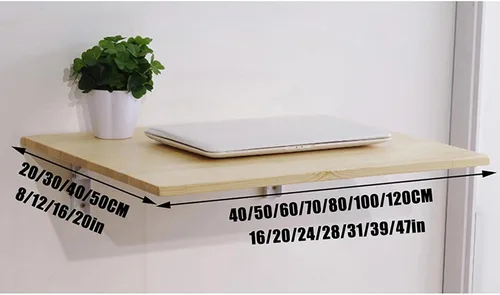 Miniatura 7 de Mesa plegable de hojas colgantes para montaje en pared, mesa de lavandería plegable, mesa plegable montada en la pared para lavandería, escritorio