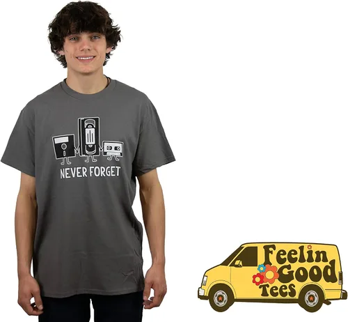 Miniatura 3 de Camiseta divertida para hombre con estampados vintage y texto en inglés Never Forget