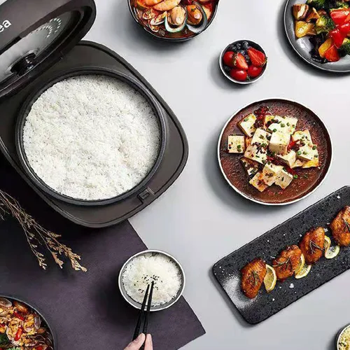 Miniatura 4 de Mini olla arrocera, 8 tazas crudas pequeñas, portátil de 4 litros para 1-3 personas, cocinar y cocinar al vapor verduras saludables, arroz adecuado