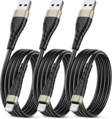 Miniatura 22 de Cable de carga corto con certificación MFi para iPhone, paquete de 3 unidades de 1 pie, 12 pulgadas para cable de carga Lightning, cable de datos
