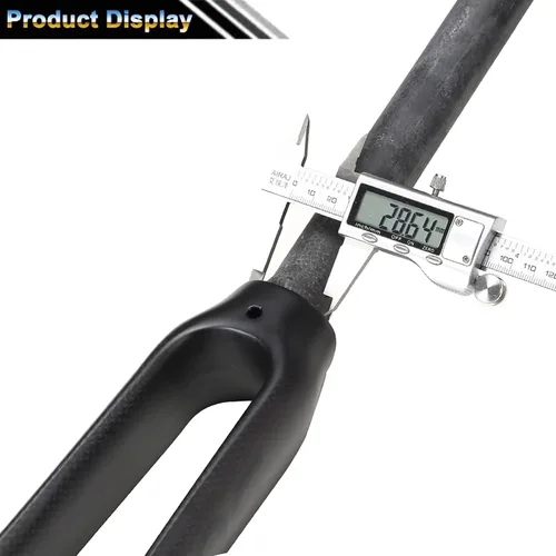 Miniatura 7 de BUCKLOS 1.126 in 700C Full Carbon Fiber Road Bike Rigid Fork, C-Type Clamp Brake, 1-1/8 Tubo recto sin rosca Superlight 3K T800 Bicicleta Frente