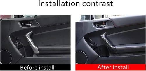 Miniatura 2 de igersaw Manijas interiores de fibra de carbono para decoración interior Subaru BRZ Toyota 86 2013-2020 accesorios de automóvil (fibra de carbono)