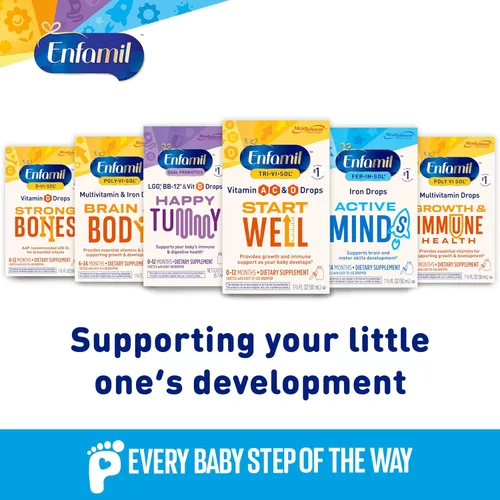 Miniatura 6 de Enfamil Prenatals & Baby Vitamins Tri-Vi-Sol Vitamina A, C & D Gotas Multivitamínicas para Bebés, Apoyan el Crecimiento y la Salud Inmunológica