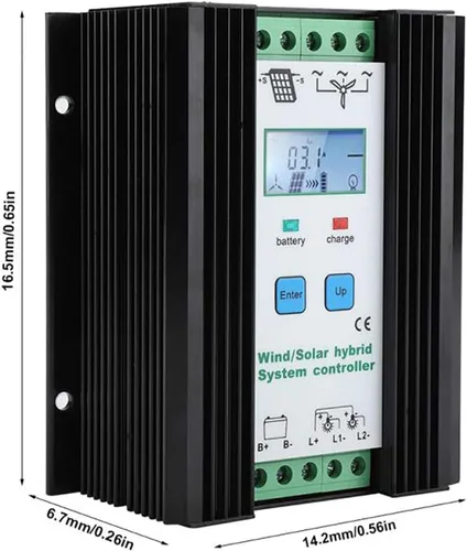 Miniatura 2 de CHRISK Controlador híbrido solar eólico de 9000 W PWM eólico controlador híbrido de energía solar controlador digital inteligente regulador de carga