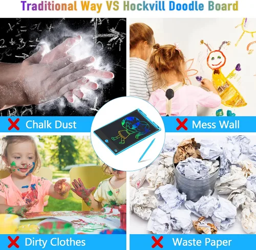 Miniatura 8 de Hockvill: Tableta de escritura LCD para niños de 8.8 pulgadas, juguetes para niñas y niños, pizarra para dibujar para niños de 3, 4, 5, 6, 7 años