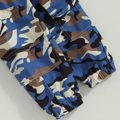 Miniatura 92 de Mandizy Conjunto de ropa de otoño para bebé niña pequeña, sudadera de manga larga con estampado de letras bendecidas, pantalones de camuflaje