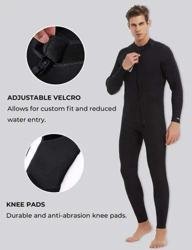 Miniatura 3 de Trajes de neopreno Lemorecn para hombre de 3/2 mm, traje de buceo de cuerpo entero