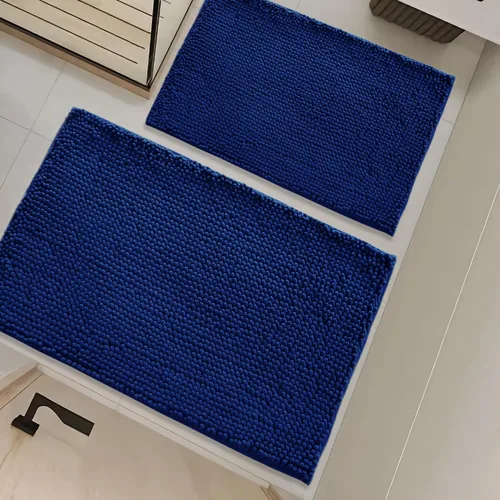 Miniatura 13 de Juego de alfombras de baño de 2 piezas, súper absorbente suave, gruesa, lavable en lavadora, alfombra de baño de chenilla antideslizante, alfombra