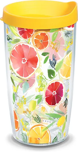 Tervis Yao Cheng - Vaso aislado de doble pared hecho en Estados Unidos mantiene las bebidas frías y calientes, 16 onzas, clásico