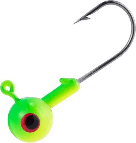 Dr.Fish Paquete de 20 Cabezas de Jig de Pesca, Jig de Crappie Cabeza de Bola Redonda Anzuelos de Pesca de Agua Dulce Lubina Trucha Panfish Walleye