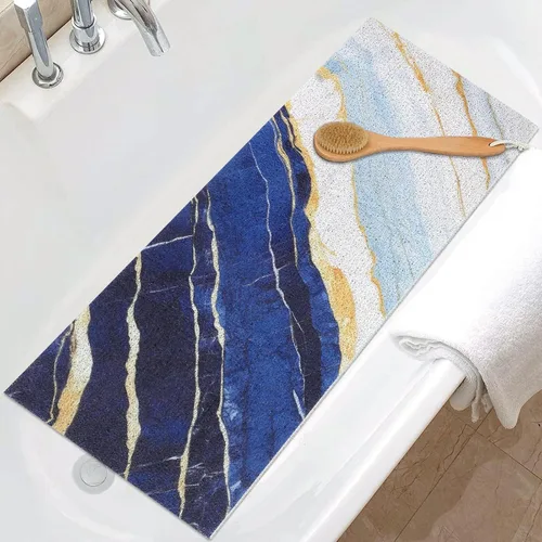 Miniatura 14 de Tapete de ducha antideslizante grande tapete de bañera antideslizante de 24 x 32 pulgadas, tapete de ducha de lufa para ducha interior, almohadilla