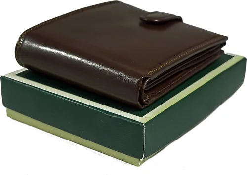 Miniatura 5 de Visconti Monza - Cartera italiana esmaltada de piel suave con 5 pliegues cuádruples, Marrón