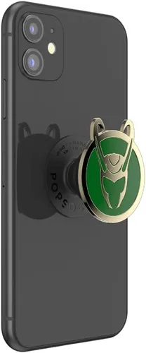 Miniatura 2 de PopSockets - Agarre para teléfono con soporte expandible, agarre adhesivo, Marvel Classics - Esmalte Marvel Loki Esmalte Loki
