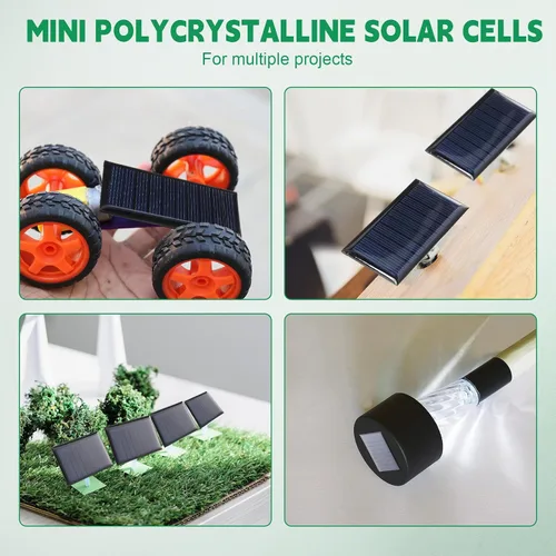 Miniatura 6 de Retisee 30 unidades de paneles solares pequeños, mini células solares policristalinas de 5 V 60 ma placa epoxi células fotovoltaicas módulo cargador