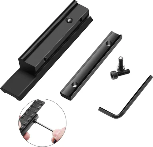 Miniatura 6 de LONSEL Adaptador de riel de cola de milano a Picatinny de 11 mm a 21 mm - Montura de conversión de riel elevador de mira de perfil bajo - Montura