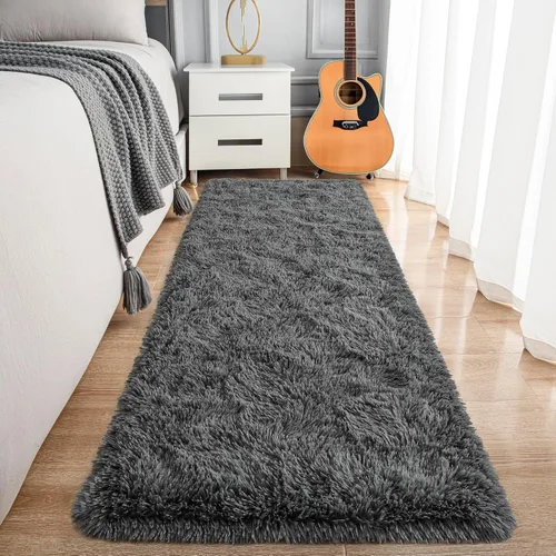 Miniatura 27 de Noahas - Alfombras mullidas de 4 x 6 pies para dormitorio y sala de estar, alfombra gruesa y peluda de color gris, alfombra de suelo antideslizante