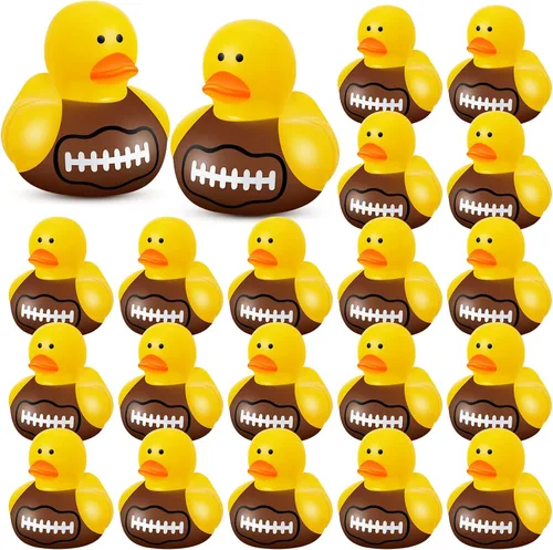 Deekin Patos de goma de 2 pulgadas, recuerdos de fiesta deportiva a granel para eventos de equipo, suministros de fiesta de cumpleaños, regalo de