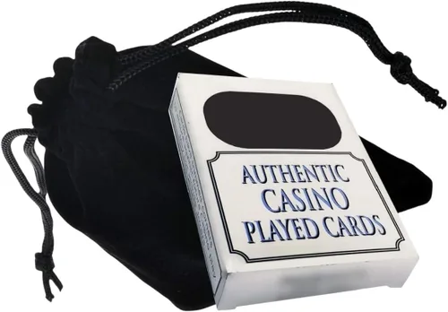 Miniatura 3 de Cyber-Deals Authentic Las Vegas Casino Table-Played Playing Cards – 52 Cards Each, No Jokers – Variety of Casinos & Colors Aliante - White/Blue