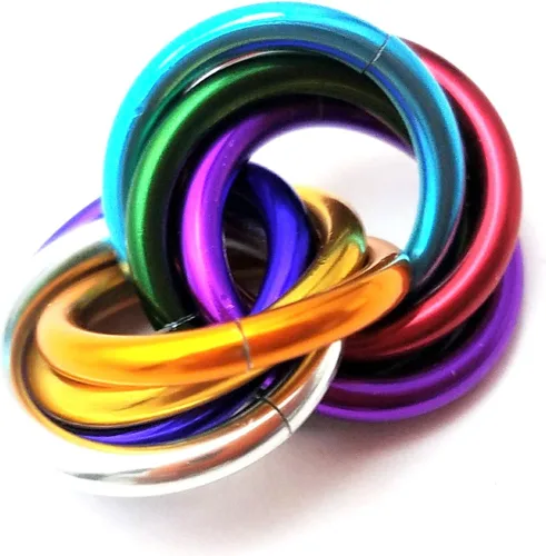 Miniatura 59 de Möbii Fidget Ball (MultiColor): Herramienta de alivio del estrés, ansiedad y estimulación para ADHD, silenciosa, ideal para el hogar, viajes, Rosa