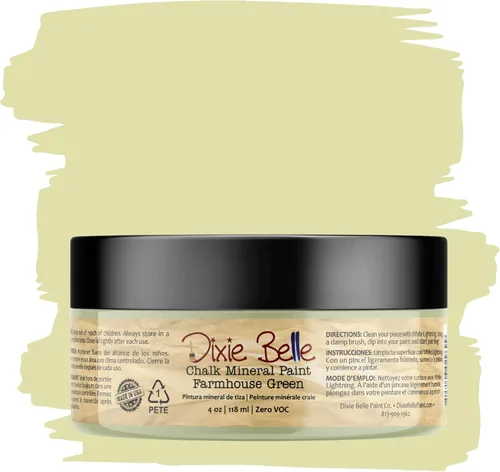 Miniatura 354 de Dixie Belle Paint Company - Pintura con acabado de tiza para muebles, color negro (Caviar), 1 galón, 128 fl oz, pintura mineral color rosa intenso