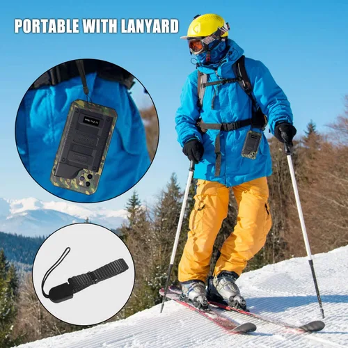 Miniatura 8 de Mitywah Funda impermeable para iPhone 11, resistente y duradera, de metal, protección de pantalla integrada, impermeable, a prueba de golpes, a Negro
