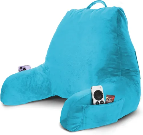 Miniatura 60 de Nestl Almohada de lectura para niños y adolescentes con espuma viscoelástica triturada, almohadas de respaldo para leer, ver y jugar, uso