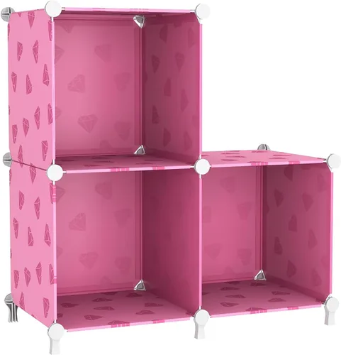 Miniatura 17 de UNKU Organizador de almacenamiento de cubos, 16 cubos organizadores de armario, estantes de almacenamiento, estantería apilable para bricolaje, Negro