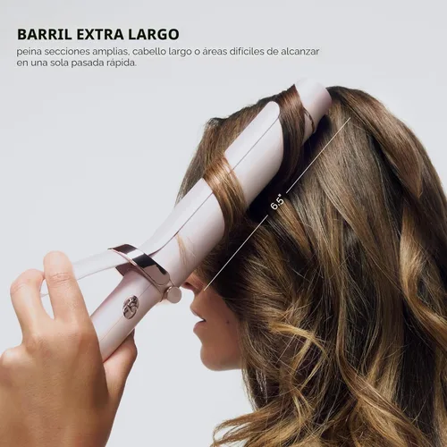 Miniatura 2 de T3 SinglePass Curl X Rizador de barril extra largo de 1", 1.25", 1.5" con 9 ajustes de calor y barril cerámico para un estilo rápido y resultados