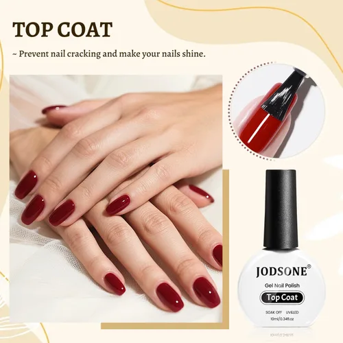 Miniatura 3 de JODSONE Juego de 3 piezas de 10 ml de capa superior y base de esmalte de uñas con removedor de gel; removedor de uñas de gel para remoción rápida