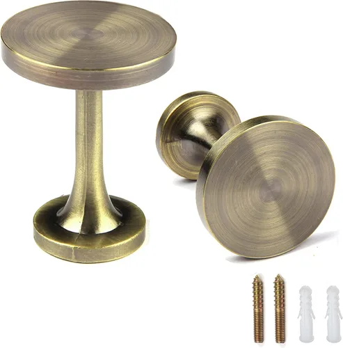 Miniatura 9 de BEL AVENIR Paquete de 2 soportes de metal redondos de metal para cortinas de medallón, ganchos de pared, estilo moderno y simple, decoración