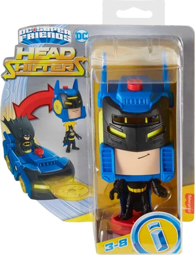 Miniatura 7 de DC Super Friends Fisher-Price Imaginext Batman - Juego de cambiadores de cabeza y figuras para preescolar, juego de simulación para niños a partir