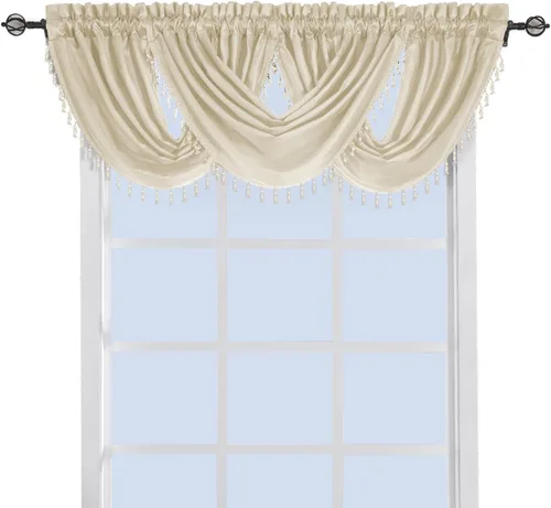 Miniatura 37 de Royal Hotel Bedding Soho cenefa recta blanca, patrón sólido, 70 x 17 pulgadas Blanco
