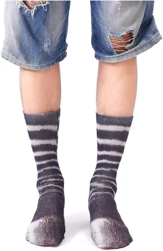 Miniatura 2 de Divertidos calcetines de patas de animales, calcetines novedosos locos 3D de pata de gato y perro, calcetines de Navidad para mujeres y hombres