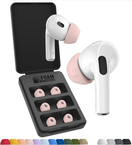 Miniatura 20 de Almohadillas de espuma viscoelástica prémium para AirPods Pro 1° y 2° generación, 3 pares, versión Black Magic 6.0, cómodas, seguras, mejor Gris