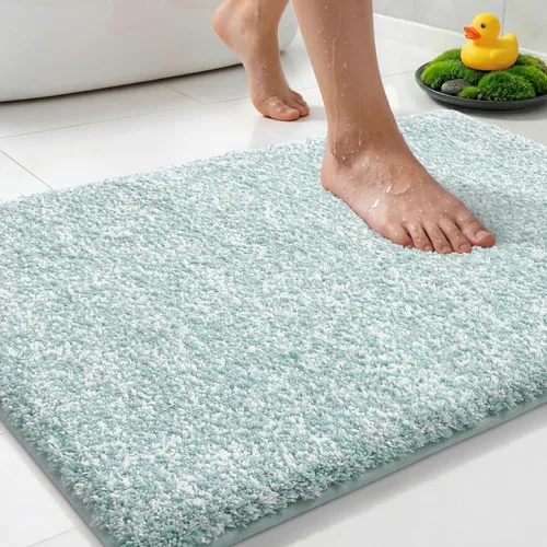 Yimobra Alfombra de baño acolchada antifatiga, antideslizante, lavable, de microfibra suave y densa para lavabo, ducha, pies cansados, cómodo,