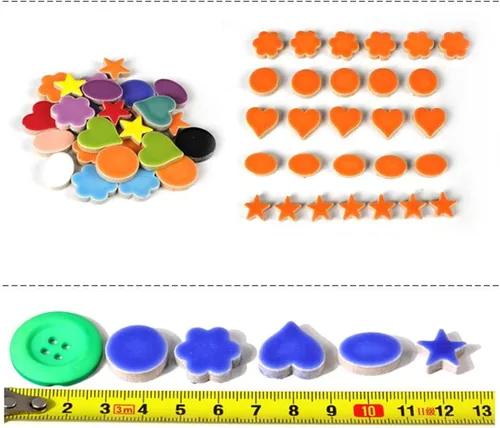 Miniatura 2 de 500g/1.1lb Azulejos de Mosaico de Cerámica Irregulares de Color Aleatorio, Azulejos de Mosaico de Cerámica Creativos para DIY, Placas