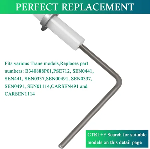 Miniatura 5 de SEN1114 SEN01114 Sensor de llama del horno compatible con horno Trane American Standard nikrothal 80 Sen0491 Sen00491 LUXRILIX