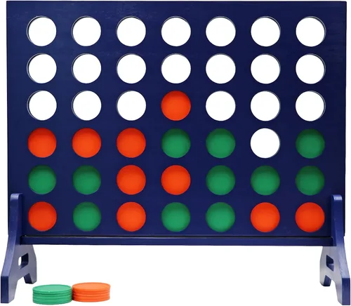 Miniatura 43 de Tailgating Pros Cuatro en una fila gigante azul marino premium con funda de transporte – Juego de patio al aire libre de gran tamaño – ¡Muchos
