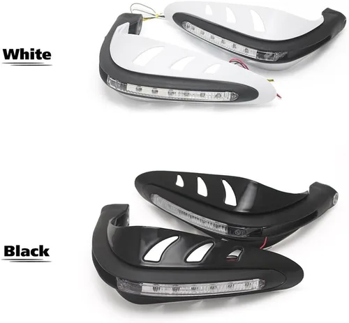 Miniatura 4 de Protector de manillar, 1 par de protectores universales de motocicleta para motocross, un juego de combinación de protector de manillar con luz LED