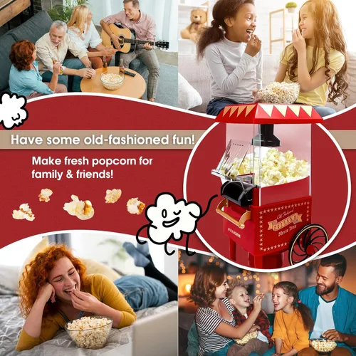 Miniatura 8 de Máquina de palomitas de maíz, kit de máquina de palomitas de maíz de aire caliente, caja de regalo, máquina portátil para hacer palomitas de maíz