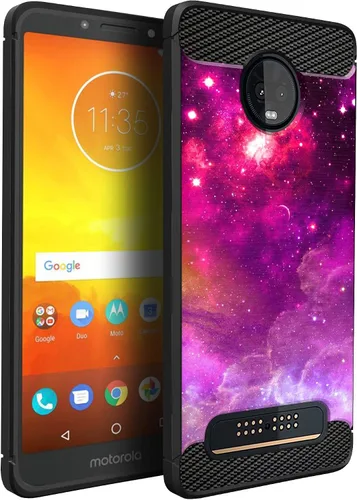 Miniatura 6 de CasesOnDeck Funda compatible con [Motorola Moto Z3 Play Moto Z3] Moto Z3 Design, funda delgada negra flexible y elegante protección contra golpes