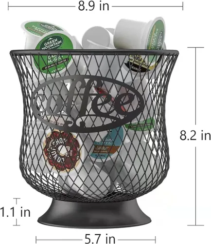 Miniatura 5 de ITHSKUILL Soporte para cápsulas de café, organizador de tazas K grande, almacenamiento de gran capacidad para guardar crema de café de cápsula