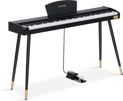 Miniatura 9 de AODSK Piano digital para principiantes, teclado de 88 teclas, piano eléctrico de tamaño completo para principiantes, con soporte de partituras