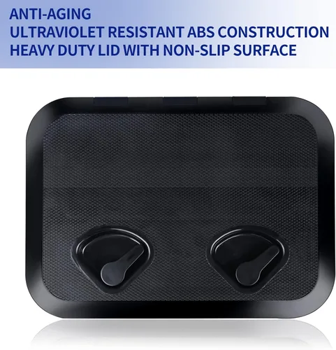 Miniatura 9 de smartmarine Marine Deck Access Hatch 17.3“×12.4" Rectangle Boat Hatch & Lid,Boat Deck Hatch Lids Negro