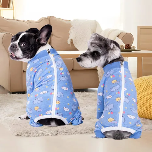 Miniatura 4 de Traje de recuperación de cirugía para perros, mameluco para cirugía hembra, perros machos, pijamas de manga larga, mameluco para perros pequeños