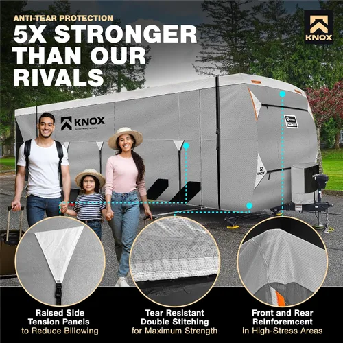 Miniatura 3 de Cubierta de remolque de viaje de 3ra generación, tela APEX de 7 capas resistente a desgarrones, se ajusta a la cubierta de autocaravana, cubierta