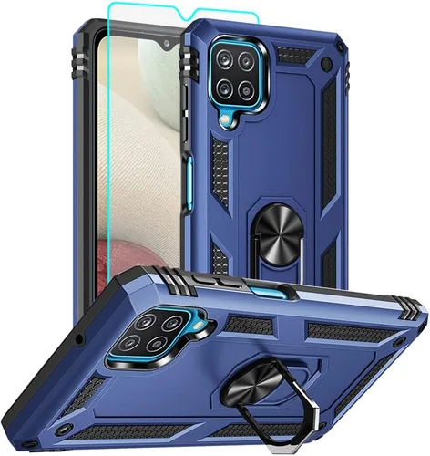 Miniatura 16 de Funda para Samsung Galaxy A12, Samsung A12 con protector de pantalla HD, [grado militar de 16 pies probada en caídas], anillo protector a prueba