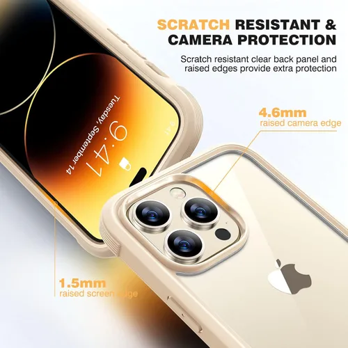 Miniatura 252 de Diaclara Funda diseñada para iPhone 16, mejorada [protección completa de la cámara], carcasa resistente de cuerpo completo con protector de pantalla